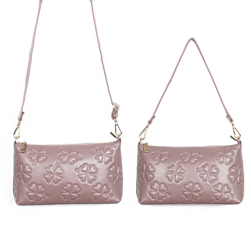 

YaHe 2 in 1 Women Shoulder Bag Genuine Leather Handbags Female Flowers Fashion Phone Coin Card Pouch Messenger Bag For Lady 2018