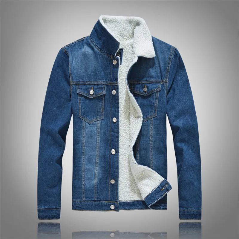 KIMSERE/мужские флисовые теплые джинсовые куртки и пальто, плотная теплая джинсовая куртка, верхняя одежда для мужское пальто, большие размеры