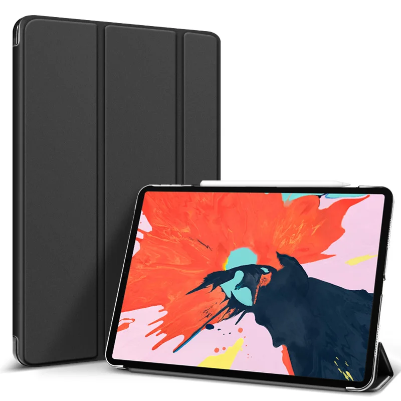 

2018 Magnetic Case for ipad Pro 11 Leather Protective Skin Triangular Solid Support Cover for ipad Pro 11 Smart Folio Case