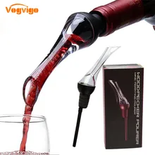 VOGVIGOMagic Wine Decanter Red Wine Aerating Pourer Spout Decanter Wine Aerator Pouring Tool Pump Portable Filter vinaera electric wine aerator decanter