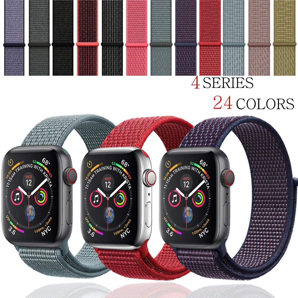 

EIMO Sport Loop strap For Apple Watch band 4 3 iwatch band 42mm 44mm 38mm 40mm Nylon correa bracelet for apple watch Accessories