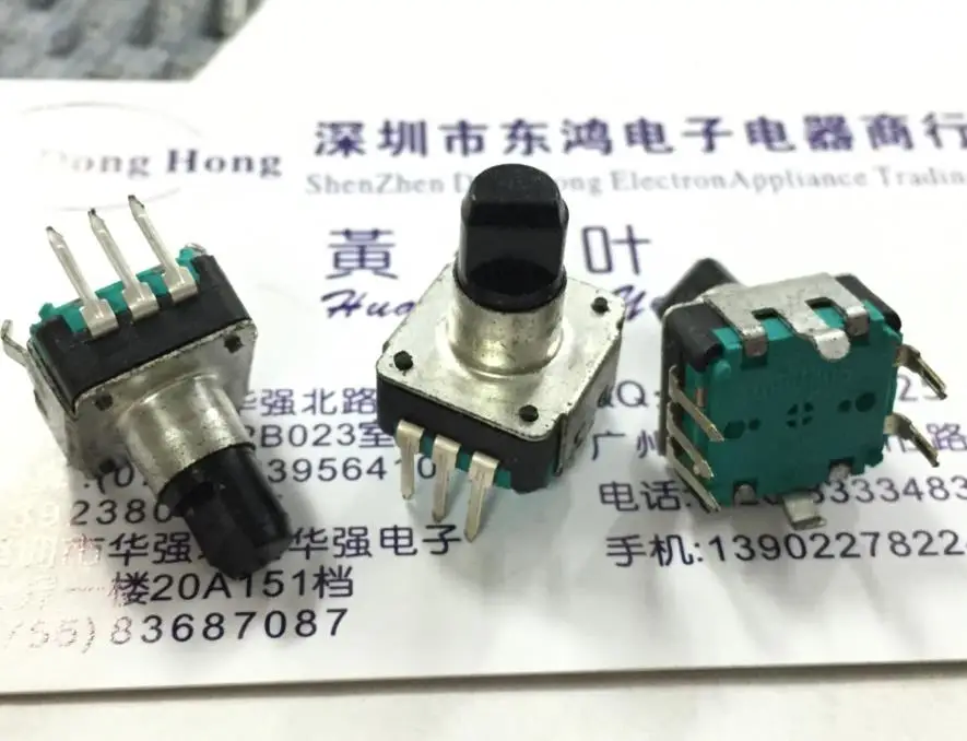 

2PCS/LOT Solteam Korea type EC11 encoder with switch 24, positioning number 24, pulse shaft length 11MM, press switch