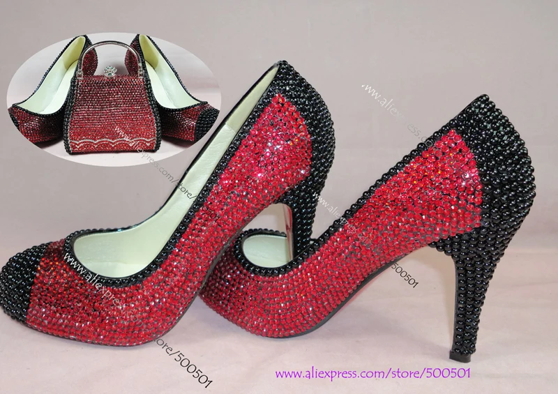 red and black womens dress shoes