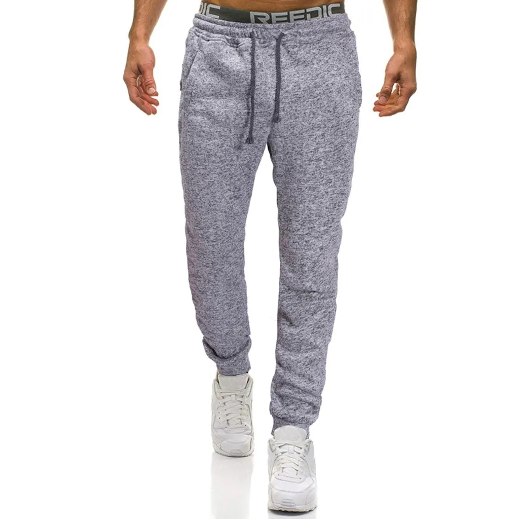 

JAYCOSIN Sweatpants Men Casual Pants 2019 Streetwear Skinny Pants Casual Solid Overalls Pocket Sport Work Trouser Long Pants