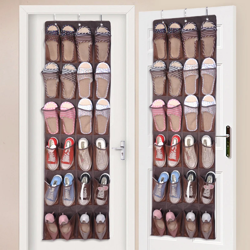 24 кармана задняя дверь висячие сумки для обуви прозрачный ПВХ органайзер для хранения обуви сумка большой емкости Шкаф Вешалка стойка чехол товары для дома