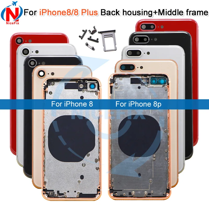 

For iphone 8 8G 8 Plus New Back Middle Frame Full Housing Assembly Battery Cover Rear Door For iphone 8 back Housing