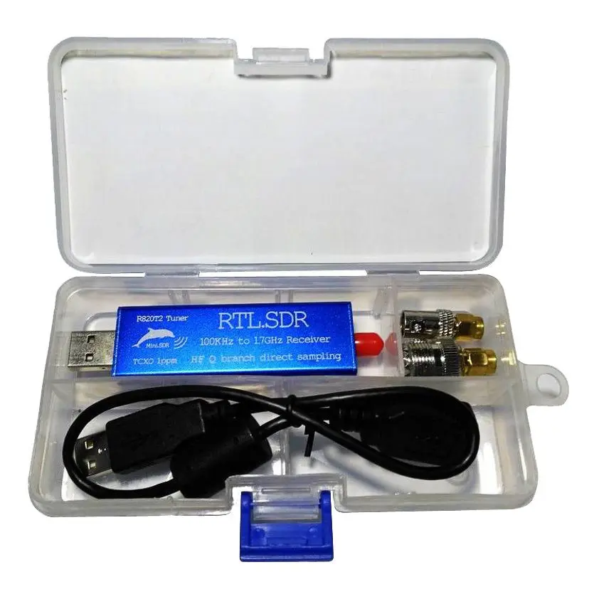 RTL. SDR 2832U + R820T2 0 1 МГц-1 7 ГГц TCXO ADSB UHF VHF HF FM USB тюнер приемник | Электроника