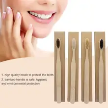 10pcs Wood Toothbrush Environmental Bamboo Soft Head Toothbrush Soft Fibre Whitening Oral Care Teeth Brush Set Oral Care
