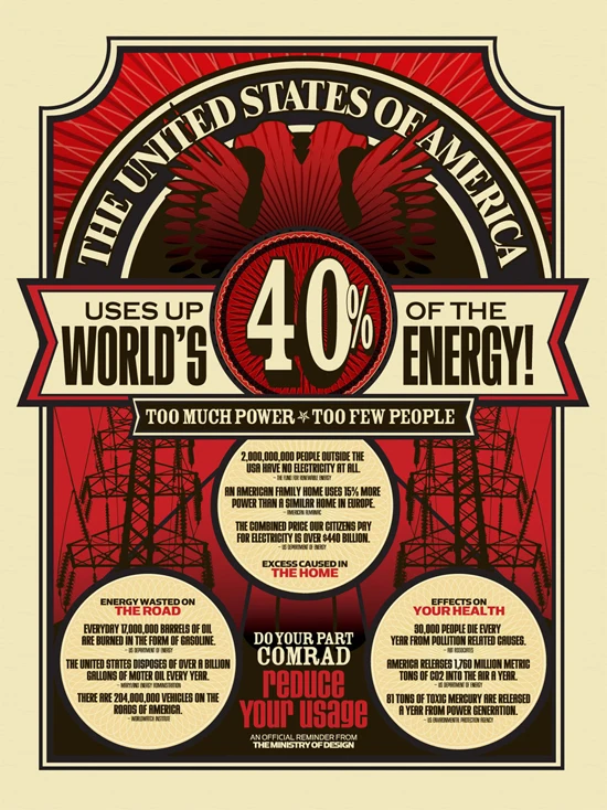 american energy use environment save classic propaganda vintage