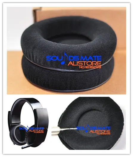 Soft Velour Ear Pads Replacement Cushion For Sony Wireless Stereo Headset Headphone For Playstation 3 PS3 Velvet Covers Pillow