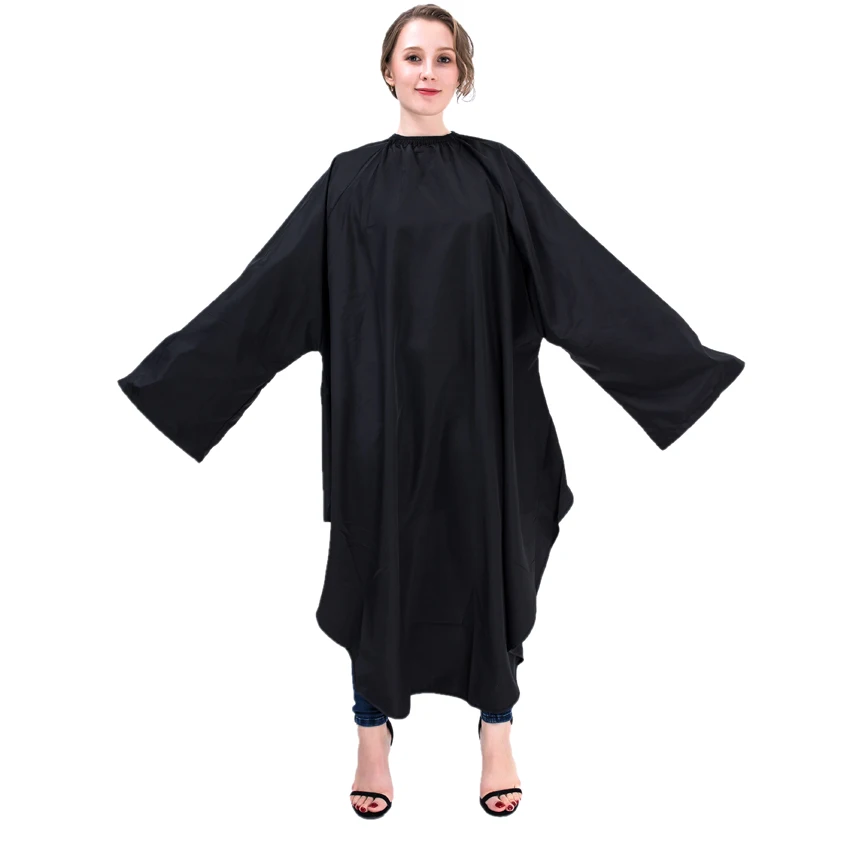 Professional Black Waterproof Hairdresser Styling Gown 