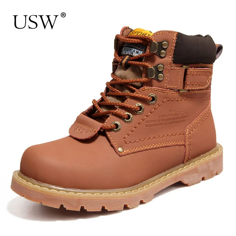 Couple Shoes Autumn Winter Genuine Leather Boots Women Boots Women Ankle Boots Military Full Fur Snow