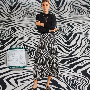 

Pearlsilk Made in Japan Zebra-stripe Printed Soft Smooth Cupro Materials Suits Lining Dress DIY clothes fabrics Freeshipping