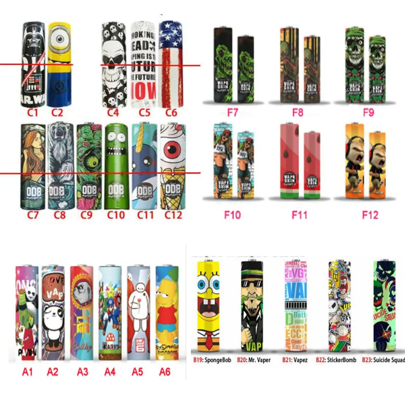 

10PCS 20700/21700 Battery Protective Wrap Skin PVC Skin for E Cigarette Battery