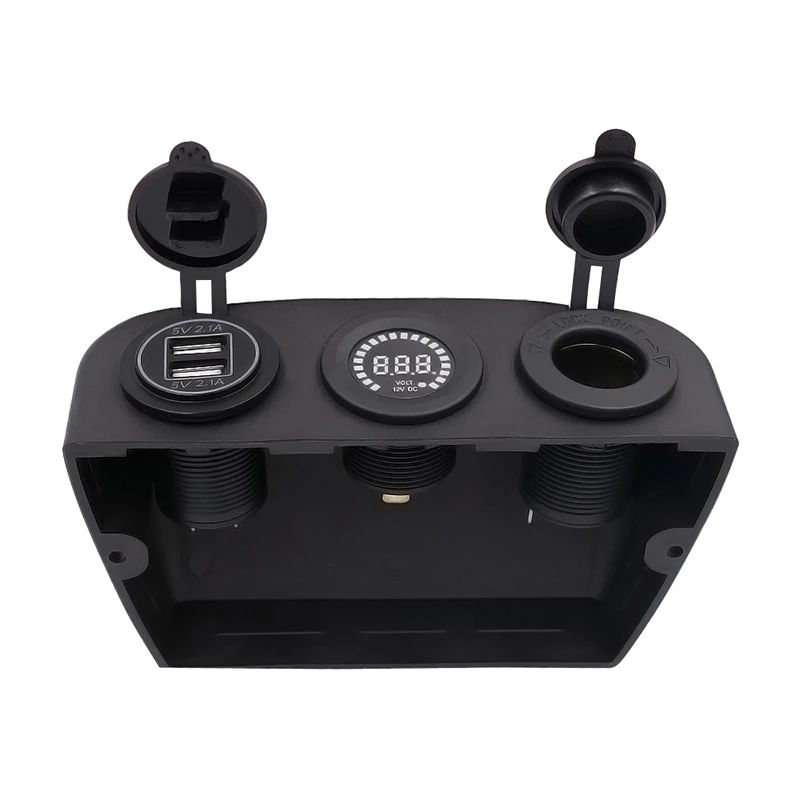 WUPP Красный 12 В в авто прикуриватели разъем Цвет Вольтметр 5 V 2.1a Dual Usb автомобилей