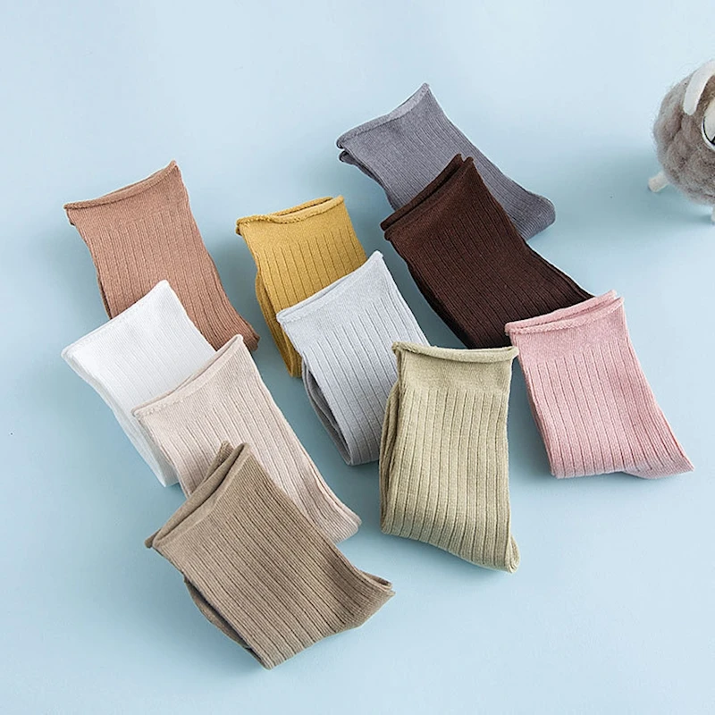 MYUDI - 5 pairs/lot Boy Summer Cotton Socks 2019 New Children Baby Girl Stripped Airy Short Baby Socks for Baby Kids  1-5Y