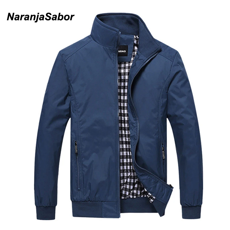 NaranjaSabor 2019 الربيع الرجال السترات الرجال عارضة معاطف الرجال الأزياء سترة واقية العلامة التجارية الملابس الذكور ضئيلة معاطف زائد حجم M ~ 5XL