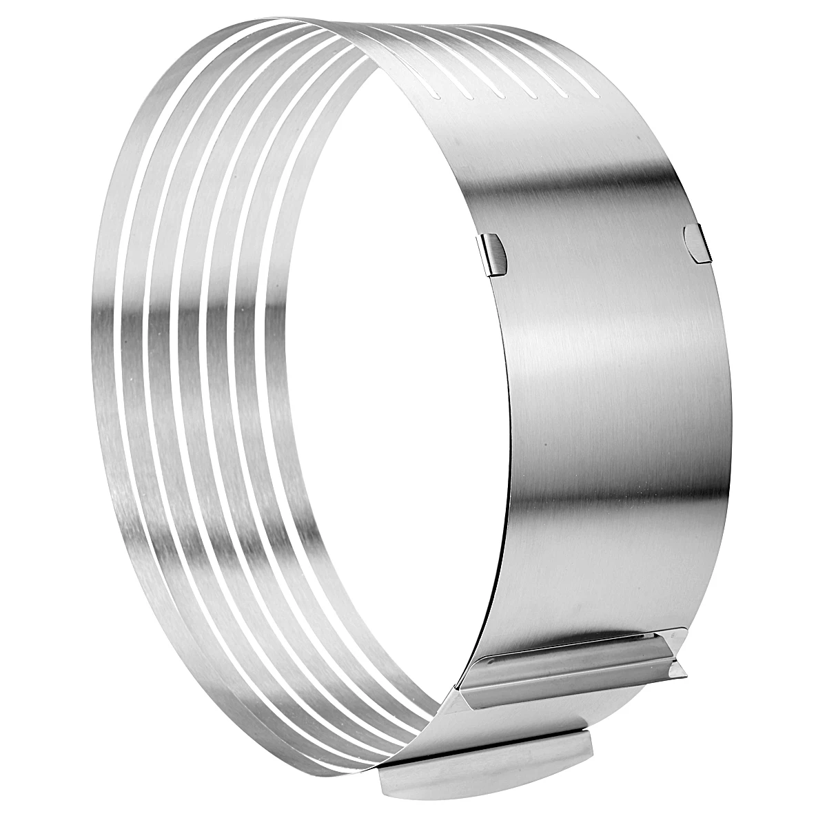 

Layer Cake Slicer Ring Adjustable (9 to 12inch,24-30cm)-Stainless Steel-Cake Leveler-Baking Pastry Mold Tool Aaccessories