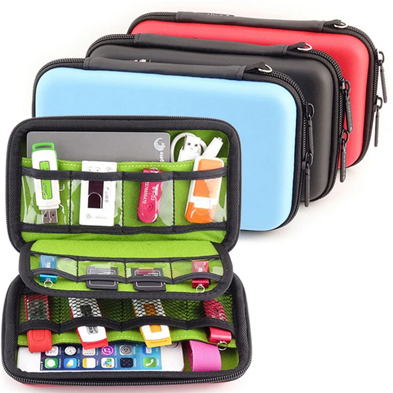 1PCS Waterproof USB Cable Storage Bag Drive Earphone Flash Organizer Hard Drives Digital Gadget Devices Organizador Bags Case