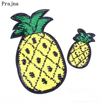 

Prajna Pineapple Reversible Change Color Sequins Sew On Patches For Clothes DIY Patch Applique Bag Clothing Coat Jeans Craft