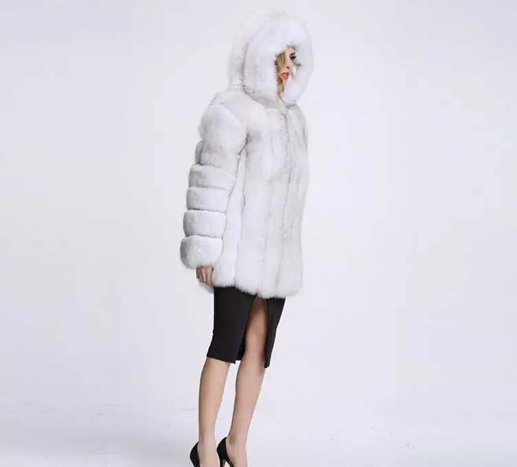 TUHAO плюс Размеры 3XL 4XL Для женщин Повседневное свободные с капюшоном пальто из искусственного меха женские толстые теплые длинные пальто с