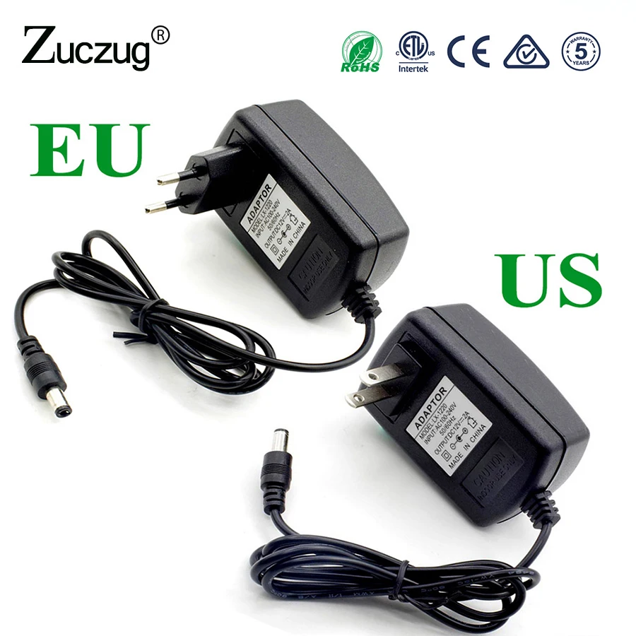 

DC 5V 3A 15W LED Power Adapter Supply Switch Charger AC 100~240V Adapter EU Plug US Plug For Led Light Strip SMD 5050 2835