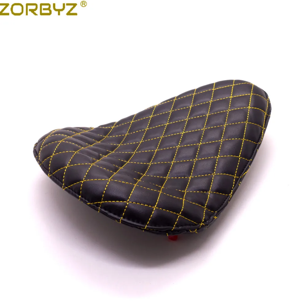 ZORBYZ мотоциклетное черное сиденье из искусственной кожи с алмазным покрытием для