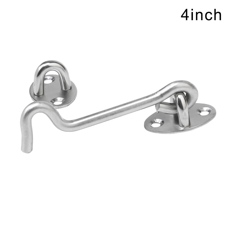 

Cabin Hook Eye Latch Stainless Steel Hardware Hook Gate Door Swivel Window Door Latch Silent Holder Home Storage Hooks