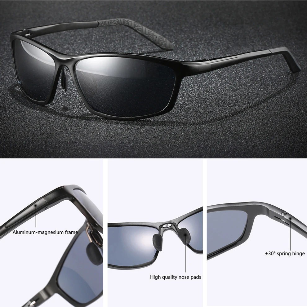 VCKA алюминиевый магний мужские солнцезащитные очки поляризованные мужские очки с зеркальным покрытием для глаз мужские очки аксессуары