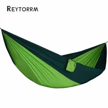 Nylon Fabric Hammock 1 2 Person Outdoor Gear Relax Hanging Hamak Swing Travel Lightweight  Hamac 2 Carabiners 2 Straps Included