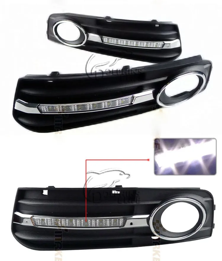 D_YL автомобильный Стайлинг led DRL для Audi A4 B8 Sedan Avant 2009-2012 led дневной ходовой светильник s led Противотуманные фары светильник для автомобиля stylin