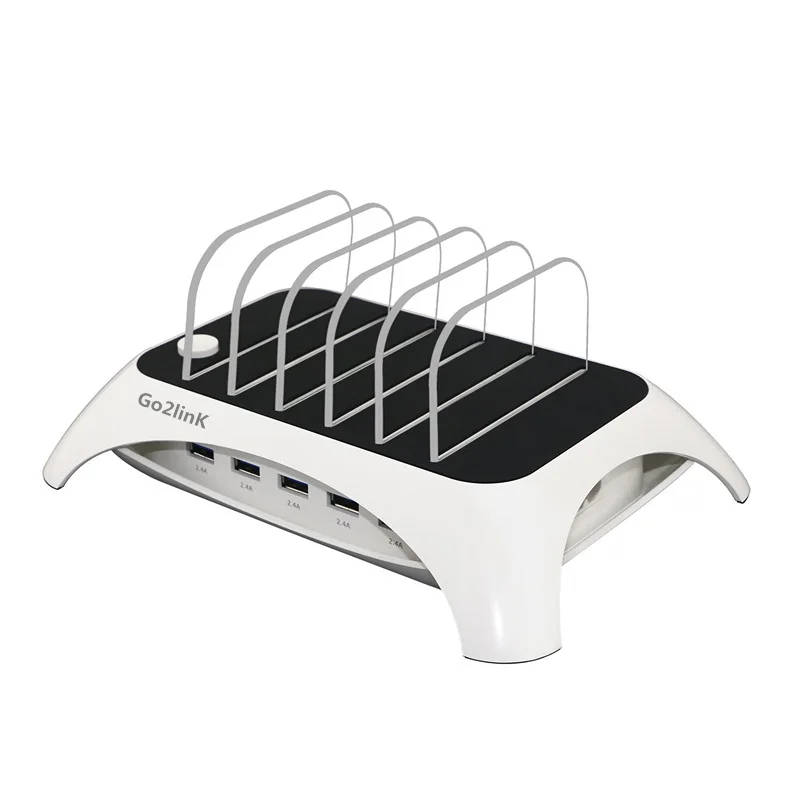 

Universal 5 Multi Ports Detachable USB Charging Station Stand Holder Desktop Charger for IPhone X 7 8 iPad Android Phone Tablet