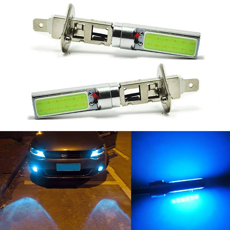 

2pcs Car H1 Car 8000K 20W Ice Blue COB LED Fog Driving Light DRL Daytime Running Lamps