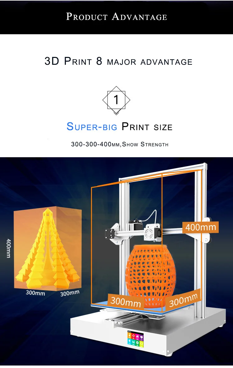 Предварительно собранный Delta 3d принтер автоматическое выравнивание сенсорный экран wifi Пульт дистанционного управления Горячая кровать нити ender-3 медная нить