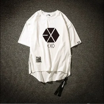 

EXO Kpop T Shirt Women summer Cotton T-shirt Harajuku Loose Casual Short Sleeve Tops Tee Shirt female Streetwear hip hop Clothes