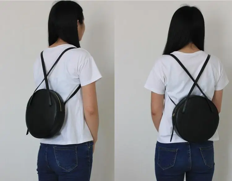women's round bags leather circle box handbags messenger bag for lady causal shoulder bags portable bag (5)