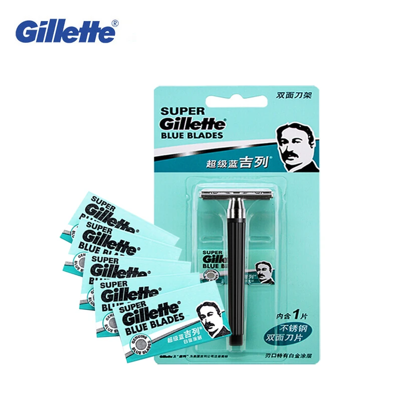 Бритвенные лезвия Gillette для мужчин бритвенные бороды 1 ручка + 6 лезвий|Бритва| |