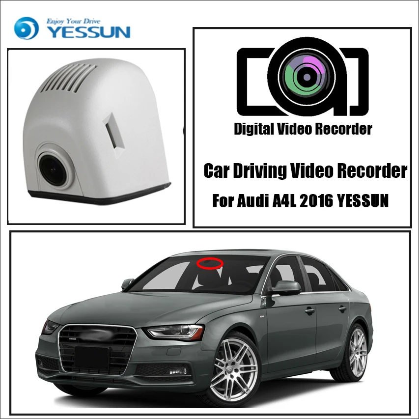 YESSUN для Audi A4 B8 8K 2008~ Автомобильный видеорегистратор Wifi видеорегистратор камера ночного видения приложение управление телефон FHD 1080P