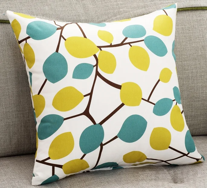 40x40 cover pillow sofa Autumn Cushion covers Decorative Yellow and Blue Leaf Sofa 40x40 cover pillow sofa Autumn Cushion covers Decorative Yellow and Blue Leaf Sofa