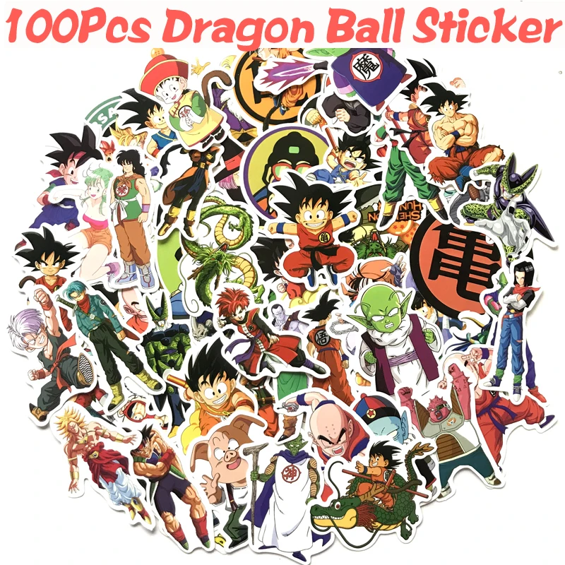 100 шт./упак. мультфильм Dragon Ball стикер s Аниме Супер Саян Гоку наклейка s Наклейка для сноуборда багажа автомобиля холодильника Ноутбука Стикер