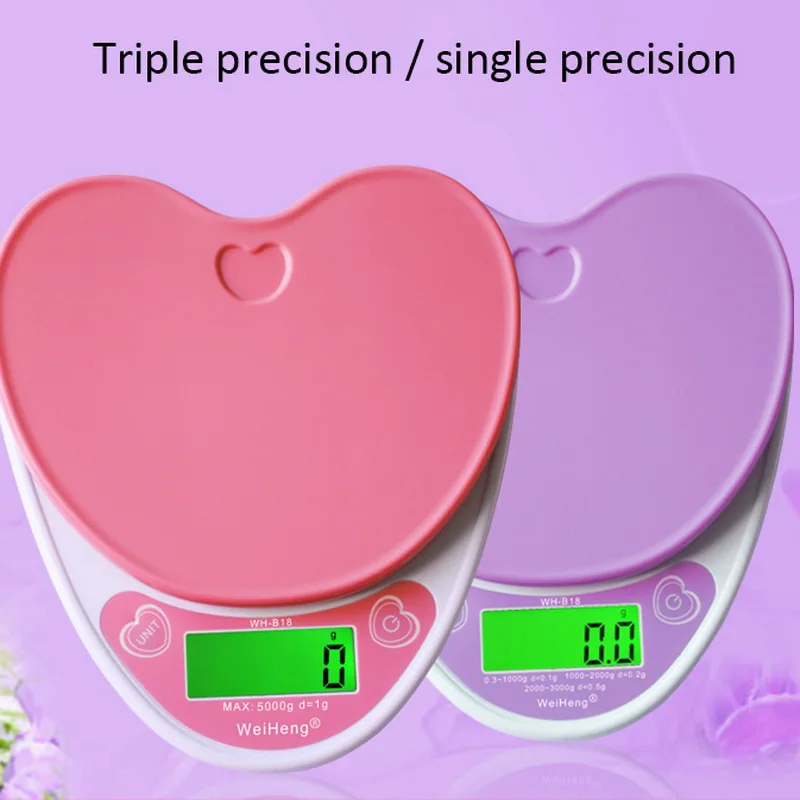 

3kg/5kg 0.1/1g LCD Digital Scale Three-precision Kitchen Scales Backlight Pocket Weighing Scale Balance for Kitchen Bake Cooking