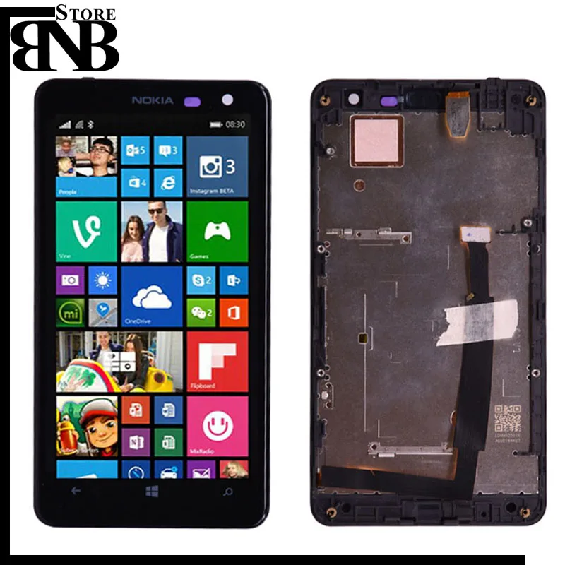 Для Nokia Lumia 625 RM-941 RM-943 ЖК-дисплей и кодирующий преобразователь сенсорного экрана в сборе с рамкой