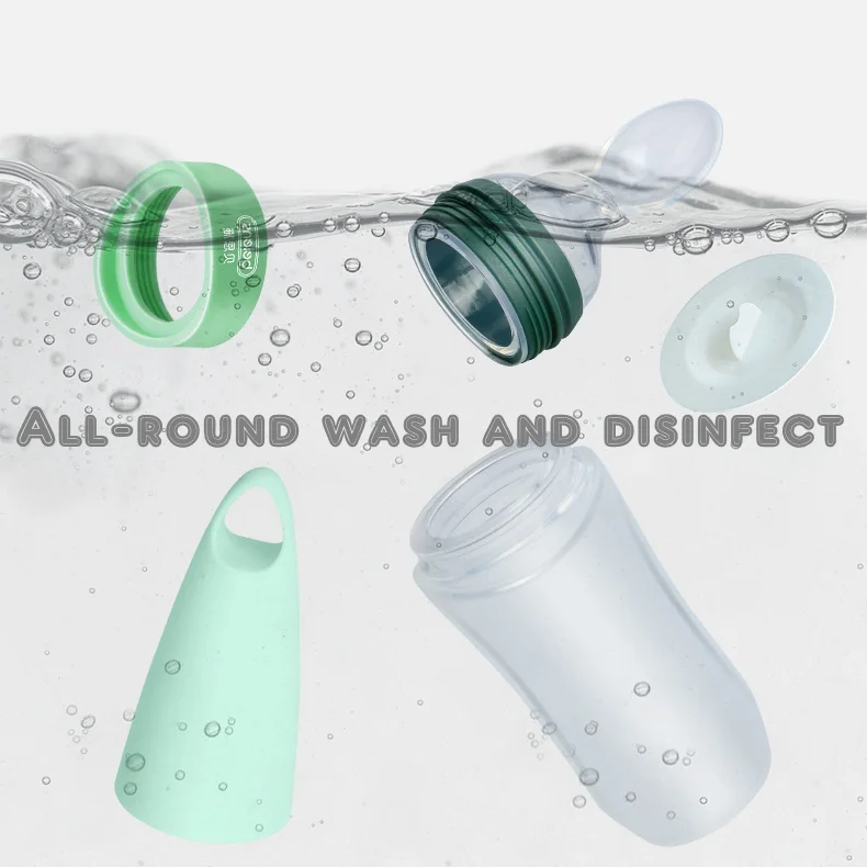 Beiens Baby Feeder Bottle 90ml Spoon with Cover for Infant Toddler Food  Milk Medicine Supplement Feeding Bottle Squeeze Feeder