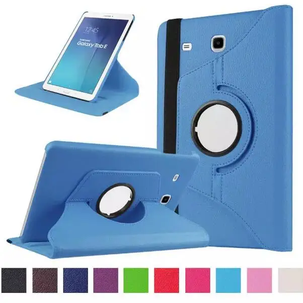 

New Products Luxury 360 Rotating Flip Leather Stand Case Cover Tablet Case For Samsung Galaxy Tab E T560 T561 Case Ten-colors