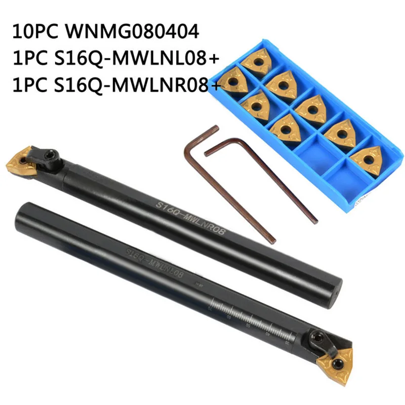 S16Q-MWLNR08 S16Q-MWLNL08 Turning Tool Holder+WNMG080404-CM Cutters Replacement
