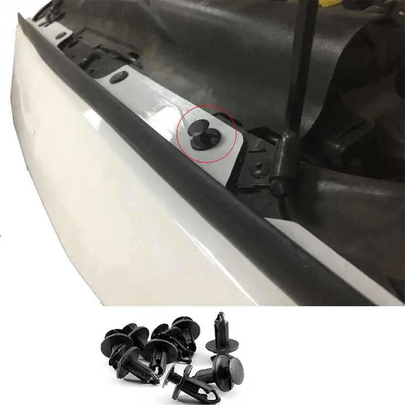 100 шт. черный гриль Крепеж заклепки Push Pin зажимы фиксатор для Jeep Wrangler JK 07-17 черный ABS автомобильные инструменты человек авто аксессуары