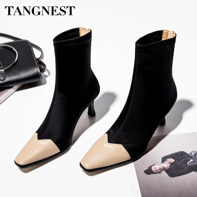 Tangnest/ г., модные женские ботильоны на высоком каблуке обувь на ...