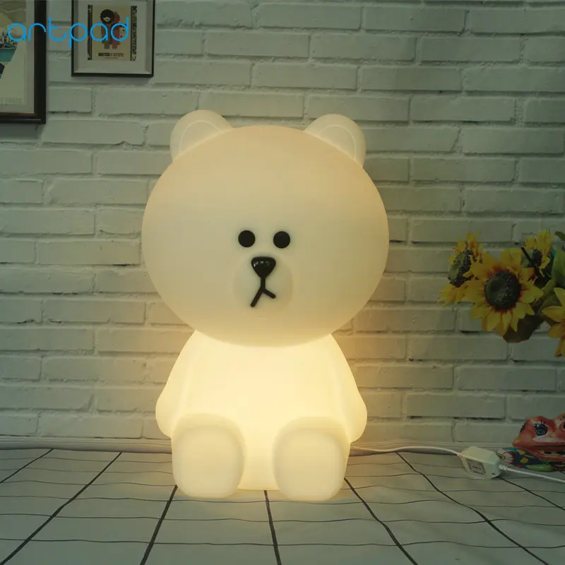 

Bunny Rabbit Bear Table Night Lamp for Kids Childern Baby Room Decor 4 Brightness Dimmer Animal Cartoon Baby Night Light