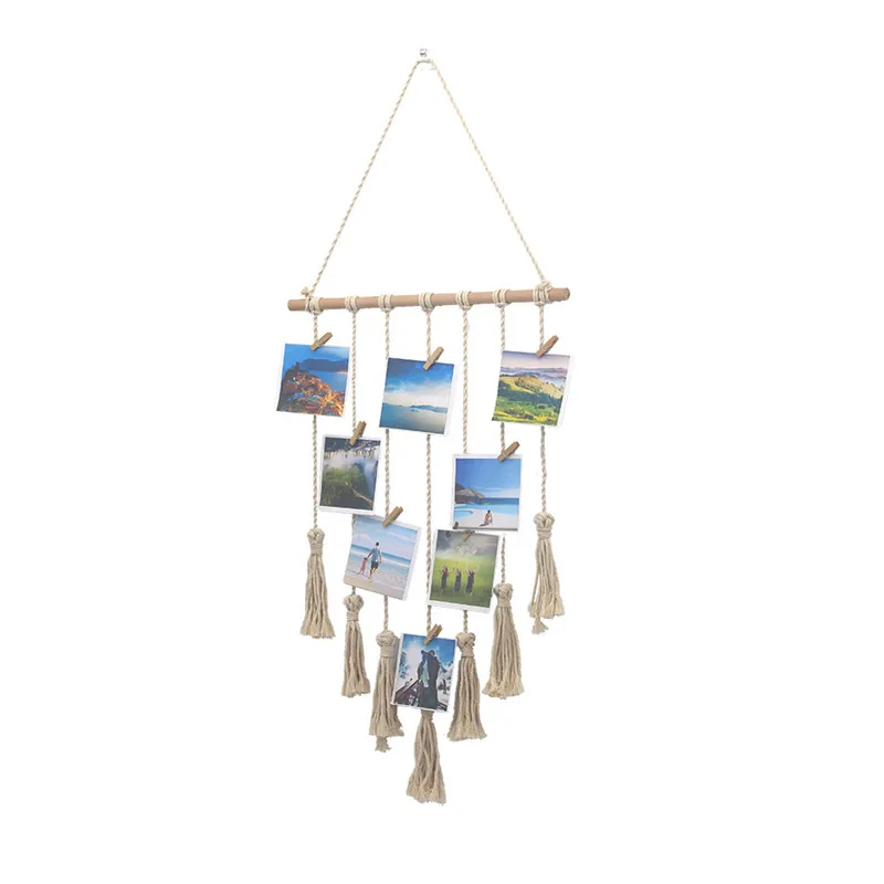 

Woven Tapestry Cotton Wall Hangings Handmade Photo Can Be Hanged With Small Wooden Clips Home Decor Curtain Macrame