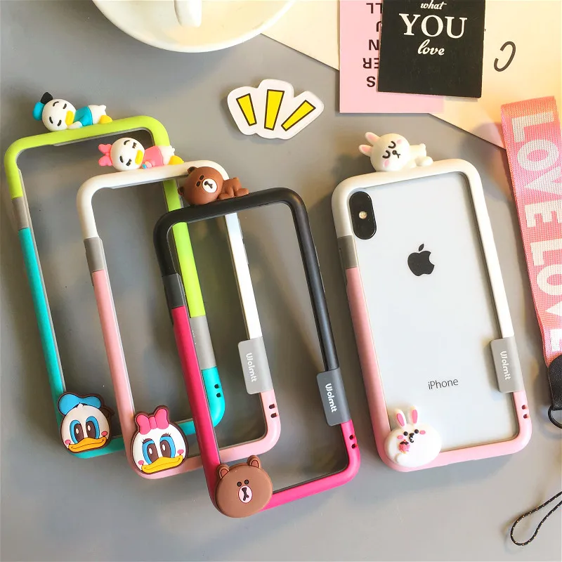 Для iphone X милый мультфильм бампер Прекрасный Дейзи Дональд медведь мягкая